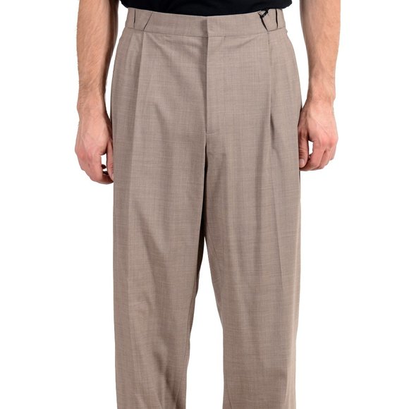 Versace Wool Brown Casual Men's Pants